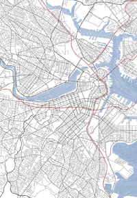 Boston typography map