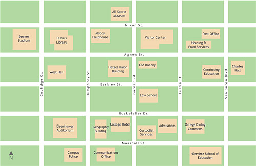 Fake campus map