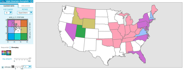 indiemapper bivariate choropleth maps