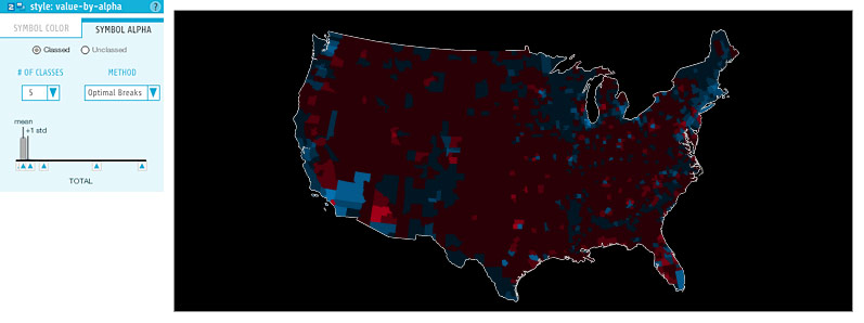 indiemapper value-by-alpha maps