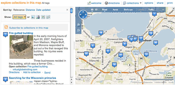 Microsoft Bing maps