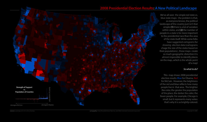 Election results by county with population