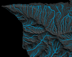 Flowing terrain maps