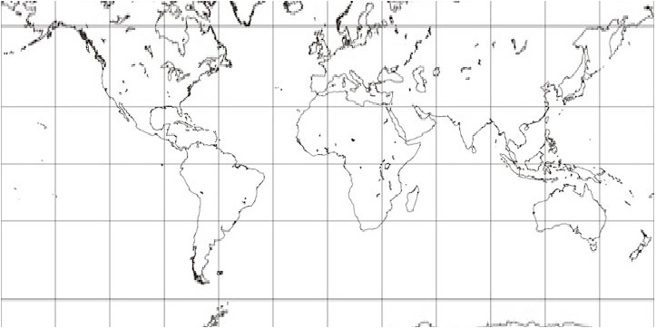 Mercator line map