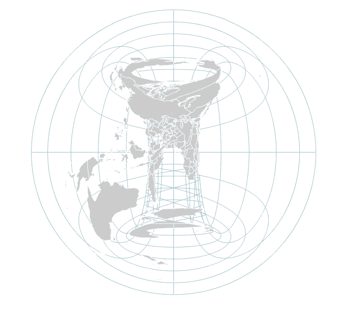 Crazy azimuthal equidistant projection