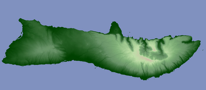 Molokai hypsometric tints
