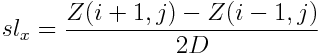 x slope equation