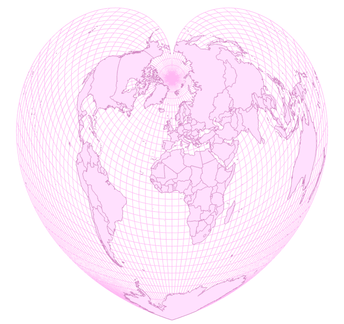 The Werner projection for Valentine's Day