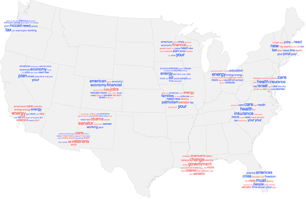 Campaign speeches word cloud map