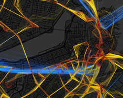 MBTA bus speed map